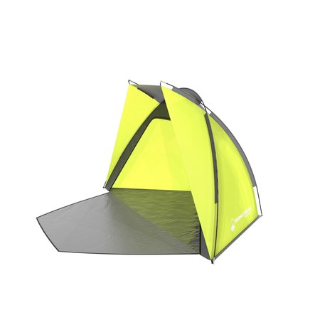 WAKEMAN Beach Tent and Sun Shelter - Shade Canopy for UV Protection - Easy Set-Up Tent by Yellow 75-CMP1027